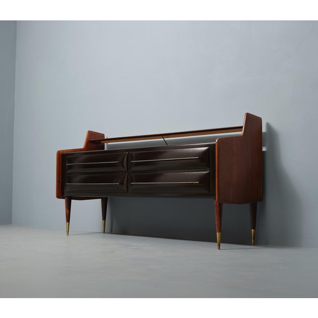 Brown Vintage Italian Chest of Drawers, 1950s For Sale - Image 8 of 10