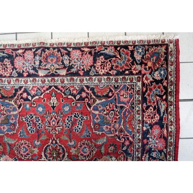 1920s, Handmade 1920s Persian Kashan Rug 4.4' X 6.10' For Sale - Image 4 of 11