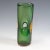 A forato vase in green, and amber colored glass designed by Fulvio Bianconi in 1951, manufactured by Venini, Venice circa...