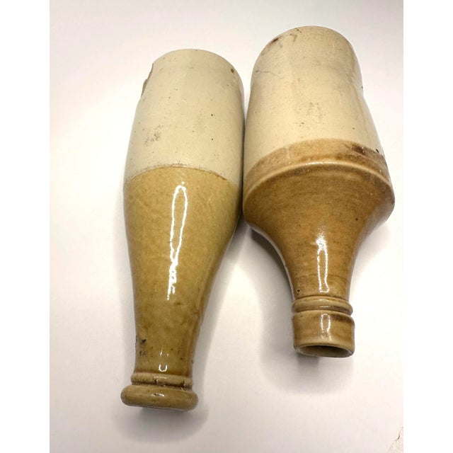 Ceramic English Traditional Glazed Stoneware Ale Bottles, a Pair For Sale - Image 7 of 10