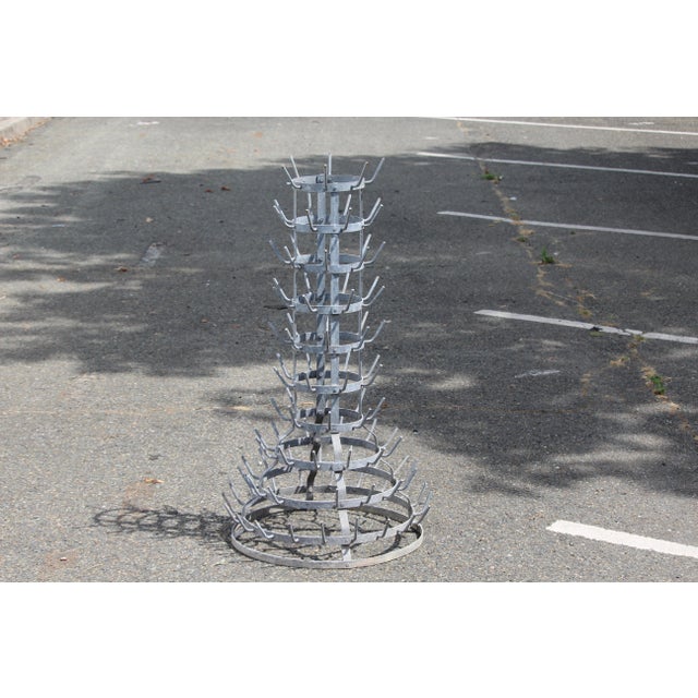 Gray Metal Rack with Hooks, 1970s For Sale - Image 8 of 18