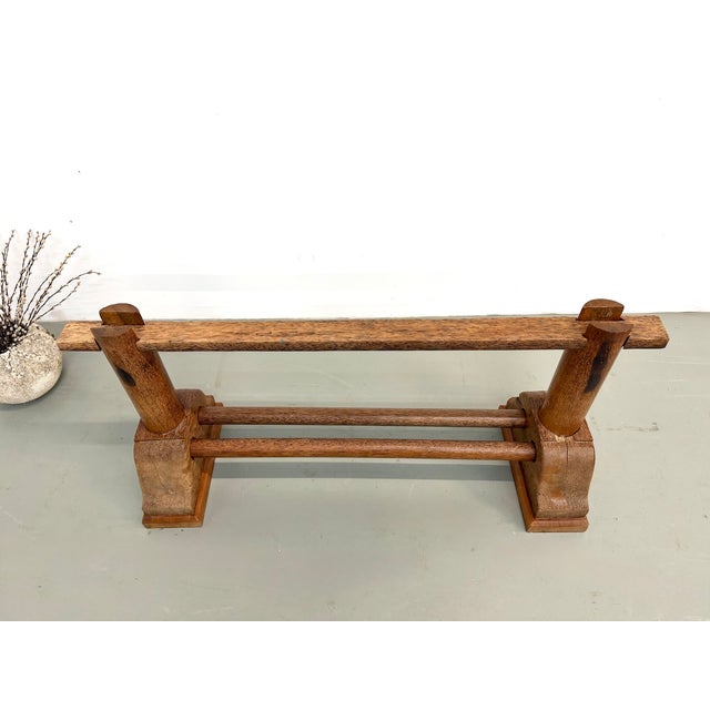 Brutalist Table in Palm Wood, 1950s For Sale - Image 14 of 18