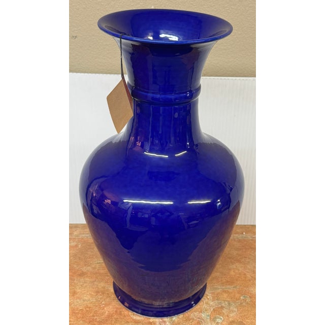 Martino Interiors Chinese Porcelain Vase, Cobalt Blue For Sale - Image 10 of 12