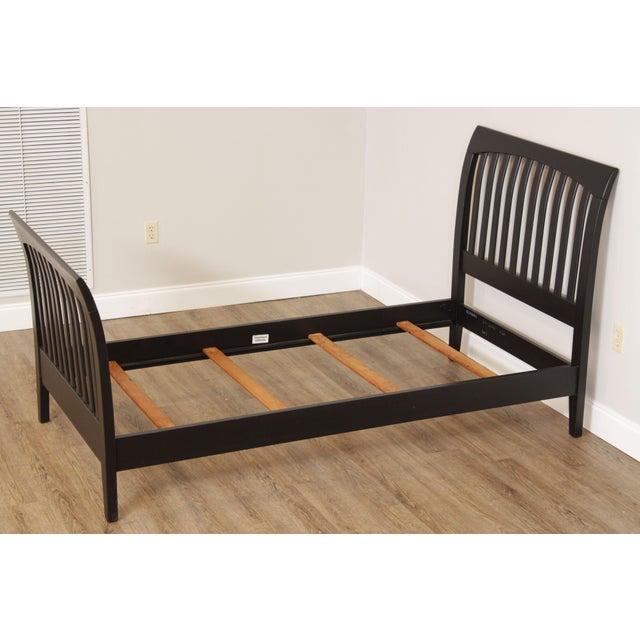 Ethan Allen American Impressions Black Painted Twin Sleigh Bed