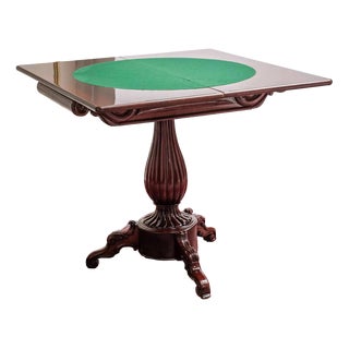 Antique Extendable Game Table For Sale