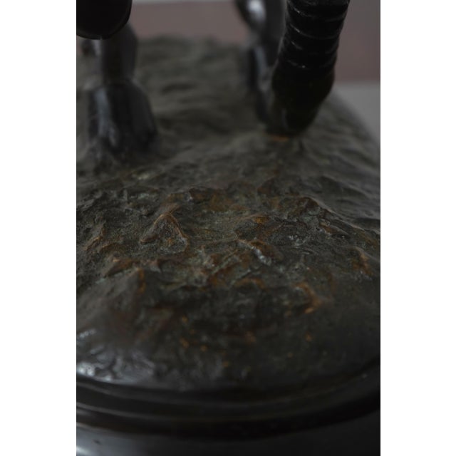 Maitland Smith Bronze Polo Jockey on Horse Sculpture For Sale - Image 12 of 15