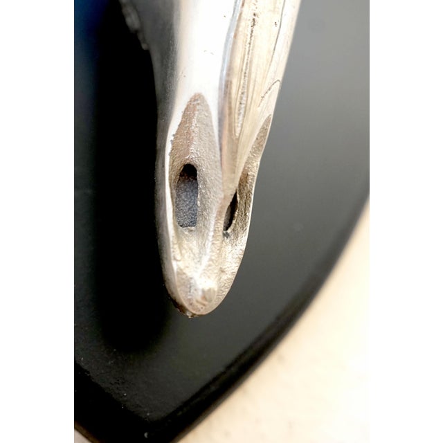 Vintage Metal Antelope Sculpture Wall Ornament For Sale In Los Angeles - Image 6 of 13