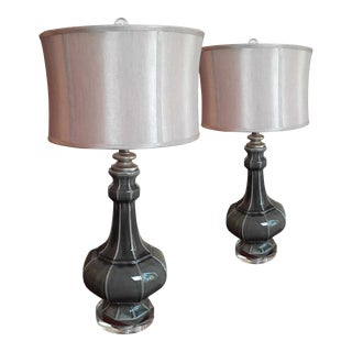 Uttermost Racimo Gray Table Lamp - a Pair For Sale