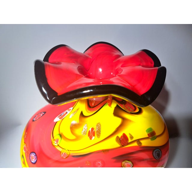 Murano Glass Vase by Toso Murano, 1980s For Sale - Image 4 of 10