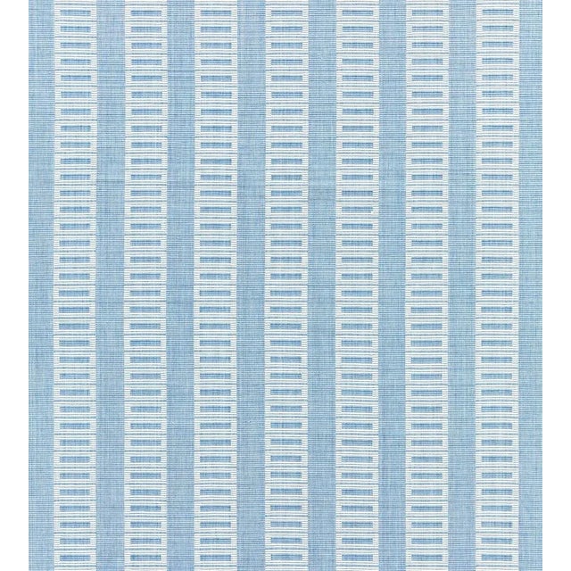 Traditional The House of Scalamandré Lark Stripe Fabric, Bluebell For Sale - Image 3 of 3