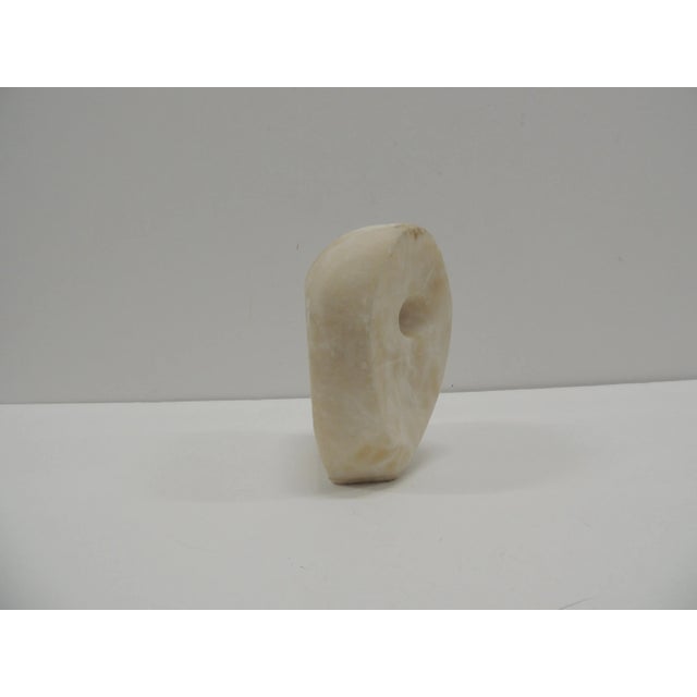 MCM Alabaster Petite Owl Sculpture For Sale - Image 4 of 4
