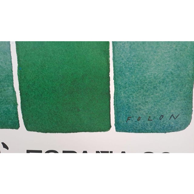 Jean-Michel Folon, Zaragoza, 1982, Lithographic Poster For Sale - Image 5 of 6