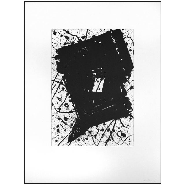 Abstract Late 20th Century Vorstellung (i.12; Sfe. 278) Abstract Black Aquatint Sam Francis For Sale - Image 3 of 7