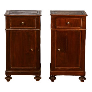 Late 19th Century Wooden Bedside Tables, Set of 2 For Sale