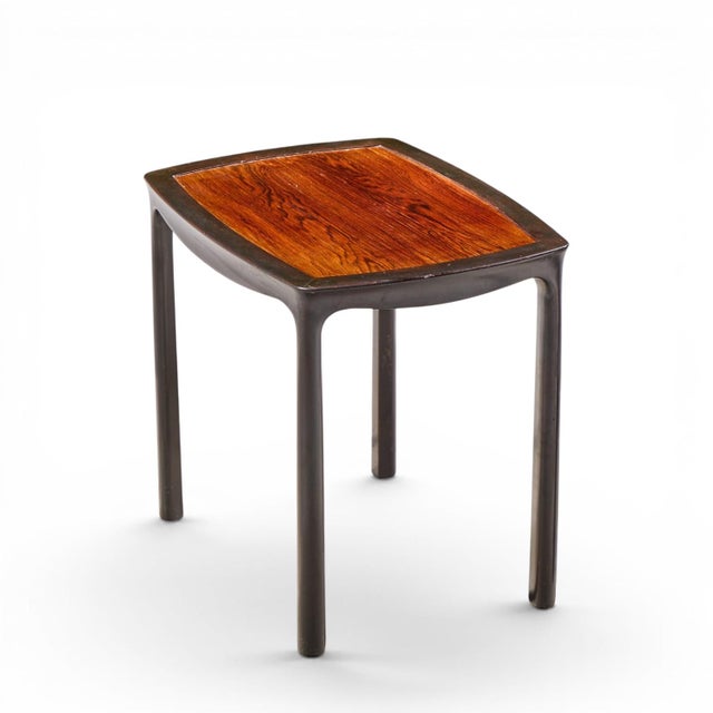 Edward Wormley for Dunbar Mid Century Rosewood Side End Tables - Pair For Sale - Image 12 of 14