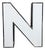 Large Vintage Illuminated Advertising Letter N, 1960s For Sale