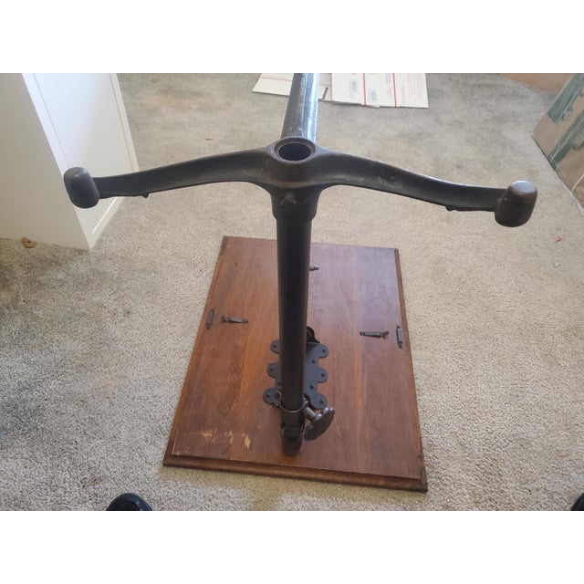 Victorian Antique Rolling Tilt Top Adjustable Height Bedside Surgical Table For Sale - Image 3 of 17