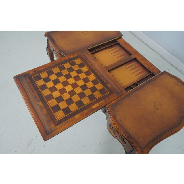 Theodore Alexander French Leather Top Fame Table Desk For Sale - Image 15 of 18