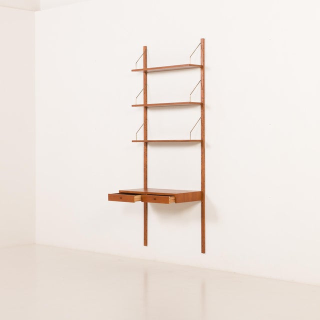 Danish Teak Shelving Unt with Desk in the style of Poul Cadovius, 1960s For Sale - Image 4 of 14