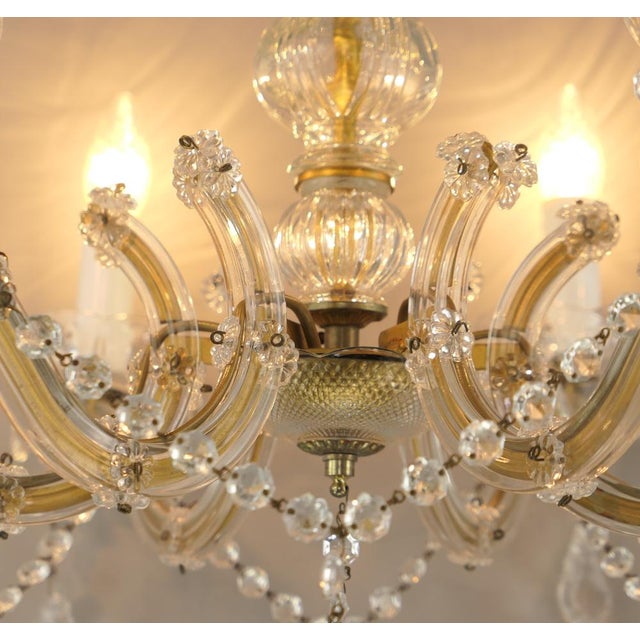 Crystal Glass Chandelier, Germany, 1970s For Sale - Image 9 of 18