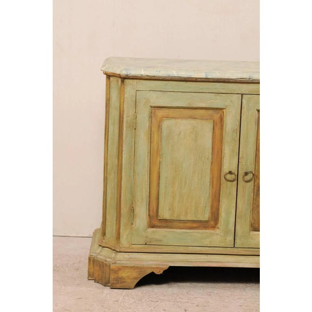 Italian Vintage Italian Style Two-Door Painted Wood Buffet For Sale - Image 3 of 10
