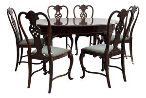 Antique Dining Set in the style of Gerstel, 1930s, Set of 7