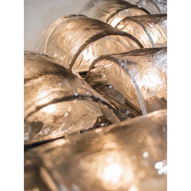 Mid-Century Modern Lp 276 Murano Glass Sconce Panel attributed to Carlo Nason for Mazzega, 1970, Set of 8 For Sale - Image 3 of 8