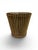A decorative Italian bamboo waste basket with lid, dating from the 1970s, crafted in the popular tropical style of the...