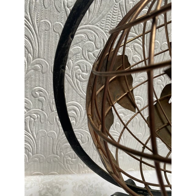 Brass Mid-Century Modern Brass and Iron Hand Made Globe For Sale - Image 8 of 12