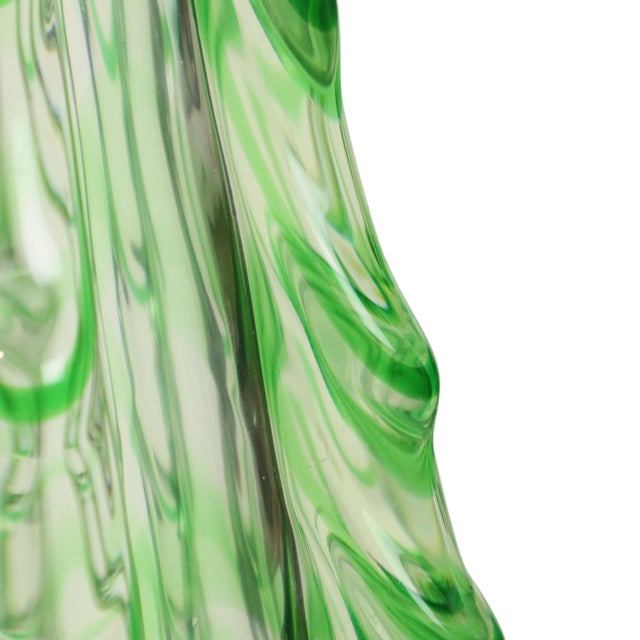 Large Vintage Green Glass Vase, 1960s For Sale - Image 13 of 18