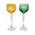 Late 20th Century Late 20th Century Ajka Marsala Ruby Overlay Hand-Cut Crystal Hock Wine Goblets, Hungary 8.625" 6pc For Sale - Image 5 of 13
