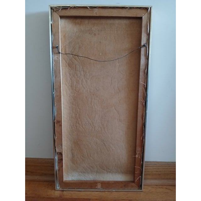 This oil painting is rendered in a warm, earthy palette of sepia browns, muted golds, and soft grays, with subtle touches...