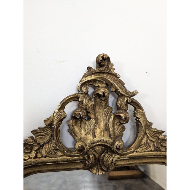 Regency Mirror with Gilded Wood Pediment For Sale - Image 4 of 7