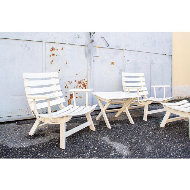 Folding Garden Chairs by Carlo Hauner for BFC, 1960s, Set of 4 For Sale - Image 4 of 8