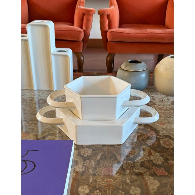 Ceramic White Ceramic Vide Poche by Sergio Asti for Gabbianelli, Italy, 1970 For Sale - Image 7 of 18