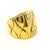 1980s Italian 18k Gold and Diamond Wide Band Ring, Size 6 For Sale - Image 4 of 12