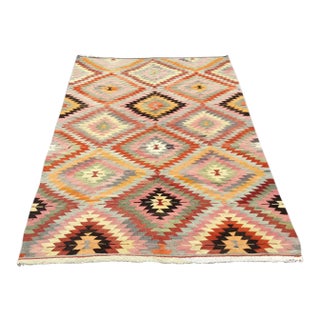 1960's Turkish Kilim Rug - 71" X 98" For Sale