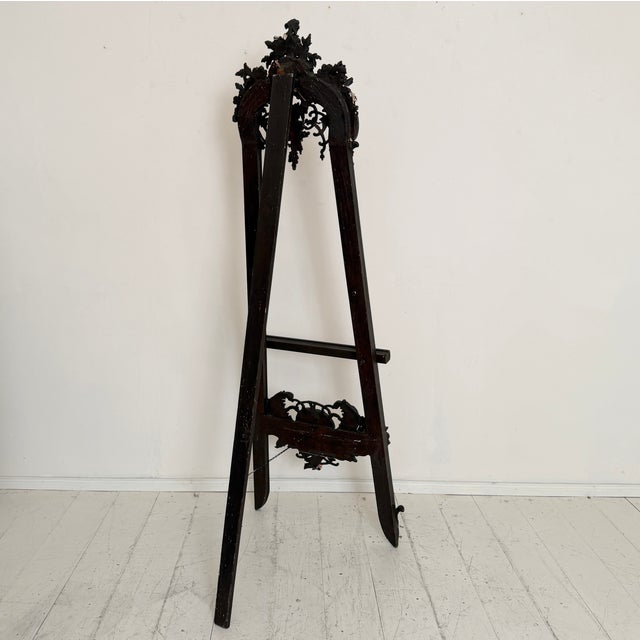 Wood French Rococo Revival Molded Plaster Display Easel, 1880s For Sale - Image 7 of 14