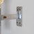 Nickel-Plated Brass and Printed Glass Sconce, 1960, in Good conditions. Designed 1960 to 1969 Up to 250V (Europe/UK...