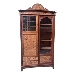 Art Nouveau Cabinet in Walnut, 1900s For Sale
