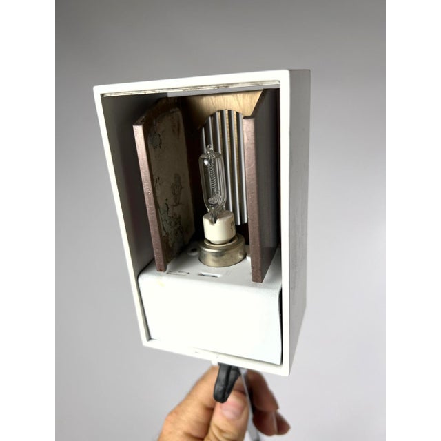 1970's Chrome and White Metal Minimalist Desk Lamp by Robert Sonneman For Sale - Image 11 of 11