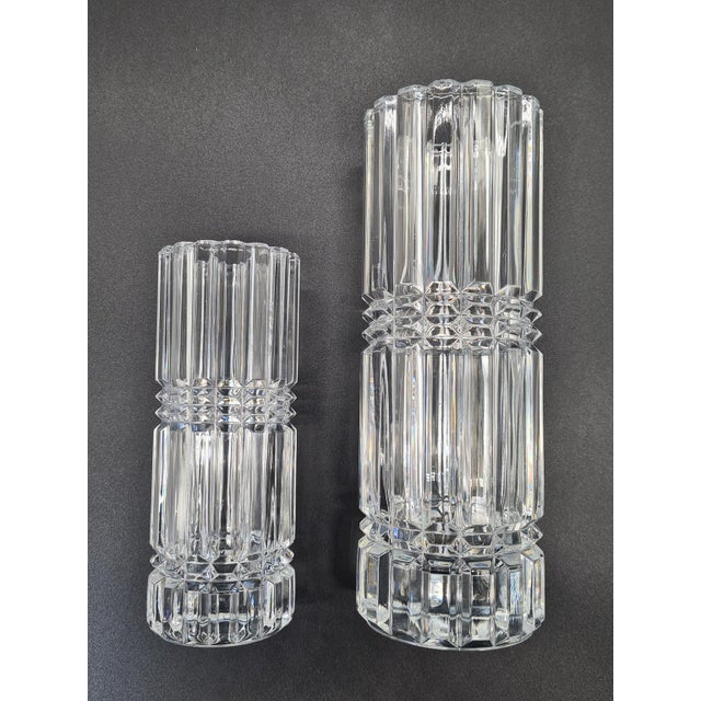 Montparnasse Crystal Vases from Cristal Darques Durand, France, 1970s-1980s, Set of 2 For Sale - Image 12 of 13