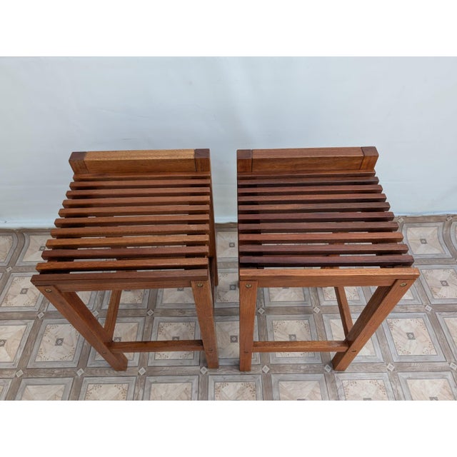 Bar Furniture in Exotic Teak, Set of 3 For Sale - Image 17 of 18