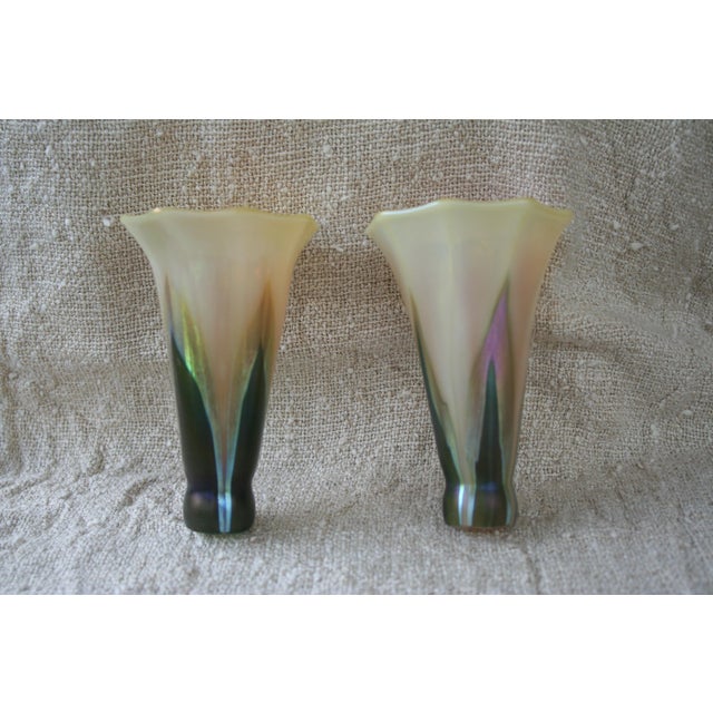 Glass 1980s Lundberg Studios Botanical Glass Shades - a Pair For Sale - Image 7 of 8