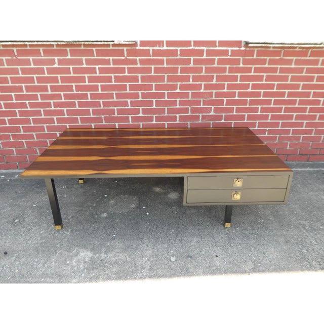 Mid Century Modern Harvey Probber Brazilian Rosewood and Ebonized Walnut Coffee Table sold as found in vintage condition....