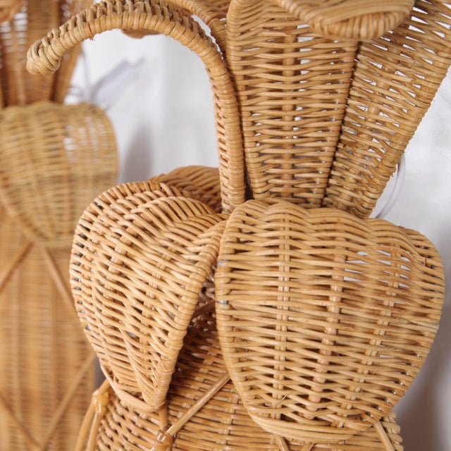 Pineapple Wicker Sconces, Set of 2 For Sale - Image 12 of 15