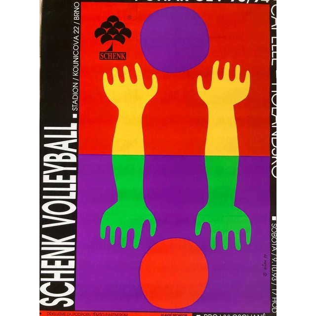 Volleyball Poster, Czechoslovakia, 1993 For Sale - Image 4 of 7