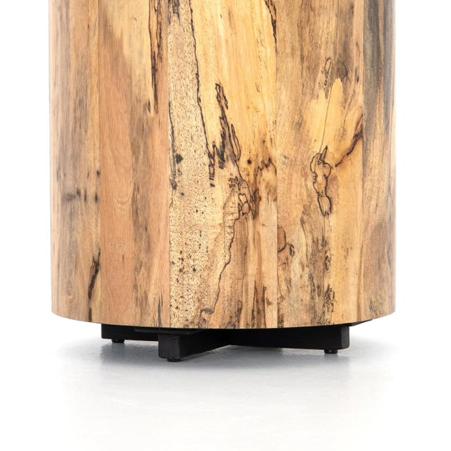 Four Hands Hudson Round End Table, Spalted Primavera For Sale - Image 4 of 10