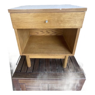 Mid Century Pine Laminite Night Stand by Stanley Furniture For Sale