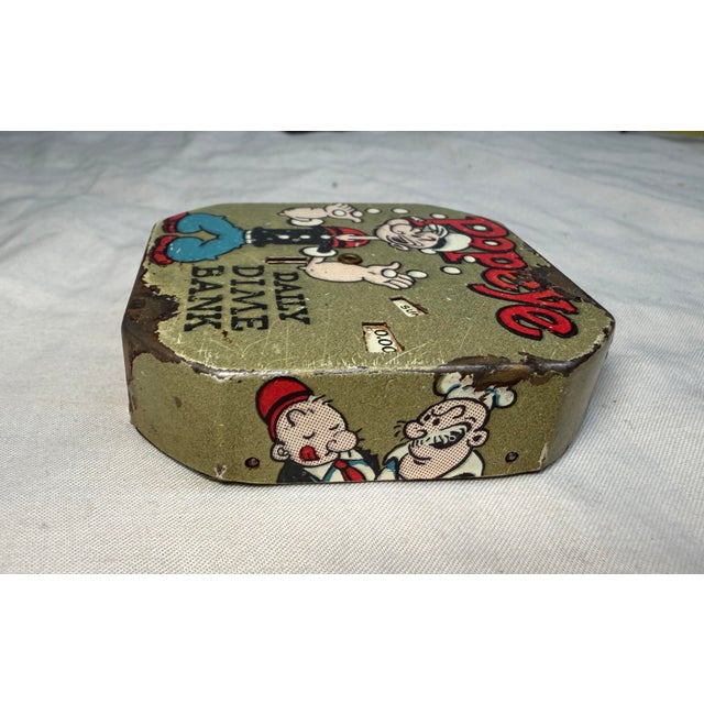 Figurative Vintage Original 1956 King's Popeye the Sailor Man Daily Dime Coin Still Bank For Sale - Image 3 of 7